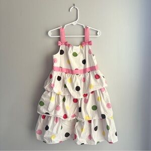 Vintage Gymboree Polka Dot Dress with Pink Accents